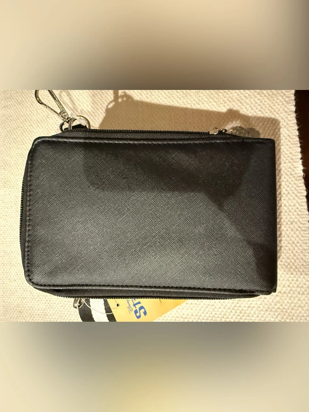 Disney Black Crossbody Bag with Blue Stitch Graphic